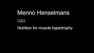 Nutrition for Muscle Hypertrophy