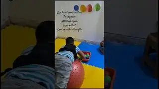 Ball therapy to improve core muscles strength #kid #cordination #activity ##attentionspan #play