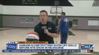 Reporter makes half court shot backwards on live TV