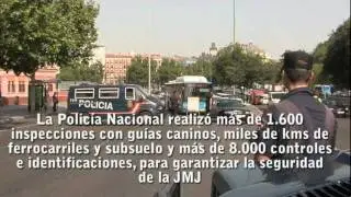 4.932 agentes de la Policía Nacional en el dispositivo de seguridad de la JMJ en Madrid