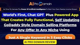 AI Pro Domain- World's First Chat GPT Plus Powered App Review Make Money Online  Affiliate Marketing
