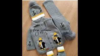 Penguenli Hırka Süslemesi& Penguin Cardigan Ornament🐧🐧