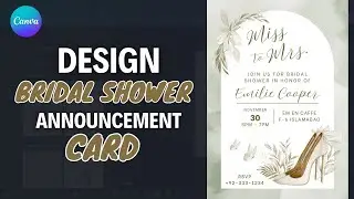 How To Design Digital Bridal Shower Invitation Card | Bridal Shower Invitation Card Kaise Banaye