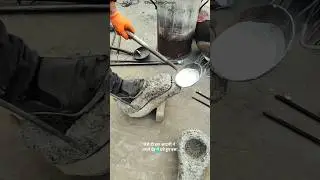Made a pan by melting aluminium. #shortvideo