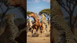 Will the horse successfully fight back in the ultimate showdown #horses #wildlife #nature