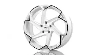 M257 NICHE FLASH WHEEL - GLOSS WHITE WITH BLACK FACE - 20x9