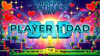 Gamer Dad Ambience 🎮 2 Hour Father's Day 8-Bit Retro Video Game | No Ads Screensaver FREE 4K Loop