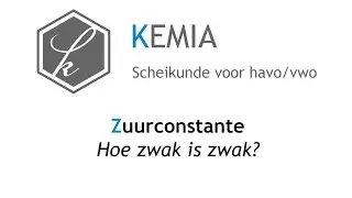 Zuurconstante: Hoe zwak is zwak?