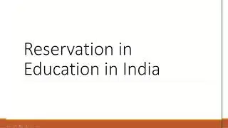 Reservation in Education in India - Need to create General Quota Vote Bank #Reservation OBC SC ST
