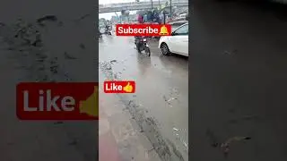 Karachi Flood || #karachi #rain #flood #teenhattibridge #nature #disaster #road #fun #funnyshorts