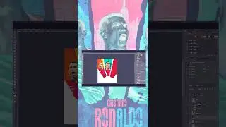 Sports poster design in Photoshop || #shorts