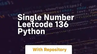 Single number leetcode 136 python
