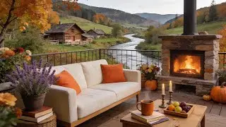 Relaxing Autumn Jazz 🍂 Cozy Fireplace Ambience  Smooth Jazz Music for Studying & Stress Relief
