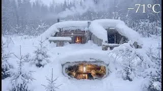 ❄️ Buried in the Forest at −71°C | Dugout Snowstorm Survival When the World Freezes at