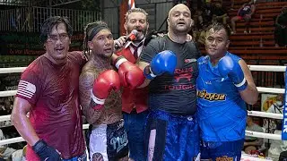 Panda Banks & Pom Vs Dom & Thai Danny Trejo | Rock-Paper-Scissors Siamese Twins Kickboxing