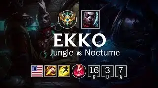 Ekko Jungle vs Nocturne - NA Challenger Patch 8.9