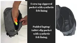 Item: HP2224 Heathered Computer Backpack w/ Padded Back Panel
