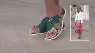 Think! Leather Slide Sandals w/ Embellishment- Mizzi on QVC