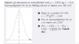 Statistikk 6B - Normalfordelingen.