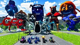 ALL MONSTERS Big & Small Cars with OPILA BIRD MONSTER & CAR EATER & ALPHABET LORE |BeamNG.drive