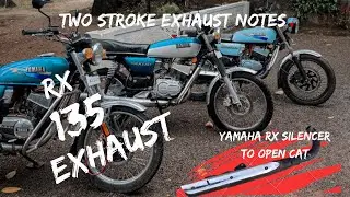 Yamaha RX open cat silencer 🚀| exhaust changing and exhaust note 💥| Good sound and performance