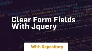 clear form fields with jquery