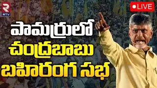 Chandrababu Naidu 🔴LIVE | Pamarru TDP Public Meeting | AP Elections 2024 | RTV