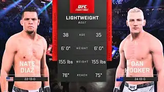 Nate Diaz vs Dan Hooker FULL FIGHT | UFC 5 AI Simulation Gameplay (CPU vs CPU)