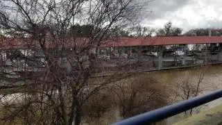Sacramento River, River Bank Marina lower level parking lot under water.