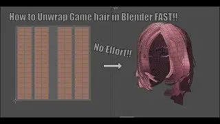 Blender Unwrapping Game Hair Extremely fast in Blender 2.79