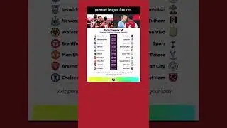 Premier league fixtures  #footballnews