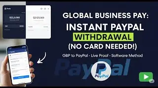 Global Business Pay Funds withdrawal in PayPal without activating card | GBP to PayPal | Live proof