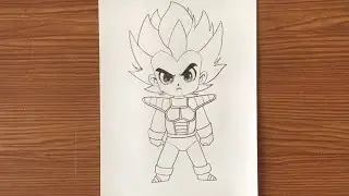 Vẽ Vegeta Chibi Siêu Ngầu | Dragon Ball Anime Drawing | Cực Đáng Yêu!