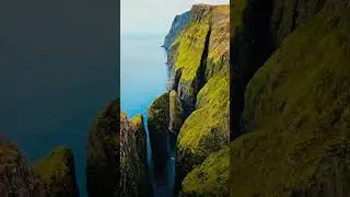 Beautiful Drone View of Faroe Island #explore #shortsvideo #nature