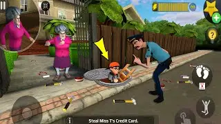 Scary Teacher 3D - New updater - troll Miss T fell face down so fun part 5454#scaryteacher3d