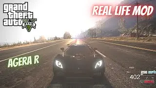 GTA 5 Agera R Mod||Realistic Handling and Topspeed 440km/hr 273MPH||