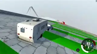 descente infernal avec une roulotte!!! beamNG drive