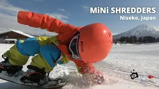2 Year old snowboarding Niseko Japan- First Chairlift ever!