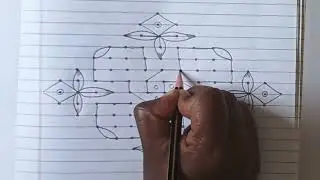 Rangoli - 336 | 15*1 Dot Rangoli design 😊🥰 #rangolidesign #viralvideo #trending #dotrangoli 