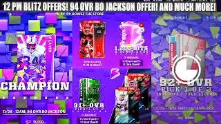 12 PM BLITZ OFFER! FIRE FANTASY PACK COMING! 94 OVR BO JACKSON OFFER! LAMAR AND MORE! | MADDEN 22