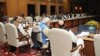 PM Modi at the consultation meeting with CMs on replacing the Planning Commission.