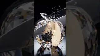 ✨ Crystal Apple Slice | Ultra Realistic Fantasy 🍎🔪#CrystalApple #FantasyArt #UltraRealism