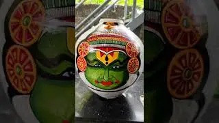 Mural Painting | Katha kali Face on POT
