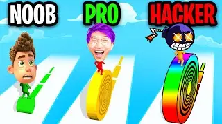 NOOB vs PRO vs HACKER In LAYERS ROLL!? (ALL LEVELS!)