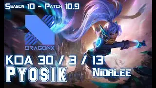 DRX Pyosik NIDALEE vs OLAF Jungle - Patch 10.9 KR Ranked
