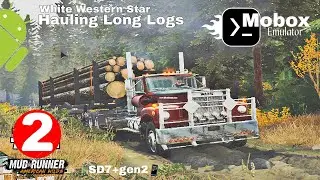 White Western Star Hauling Long Logs Part 2 /Mobox Emulator/ Gameplay 💯📱