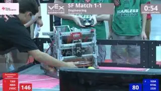VEX Worlds 2016 - VRC HS Engineering - SF 1-1 (1366 400X 2105C) 286 vs 234 (169A 973G 2335)