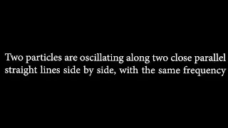 Two particles are oscillating along two close parallel straight lines side by side, SW DTS 01 Q6