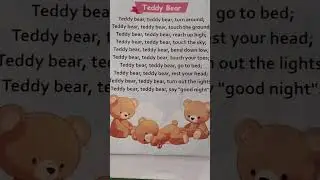 English Rhyme Teddy  Bear#Teddy Bear