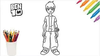 How to color Ben Ten | Markers and pencil color| Ben Ten Coloring | Tutorial #benten